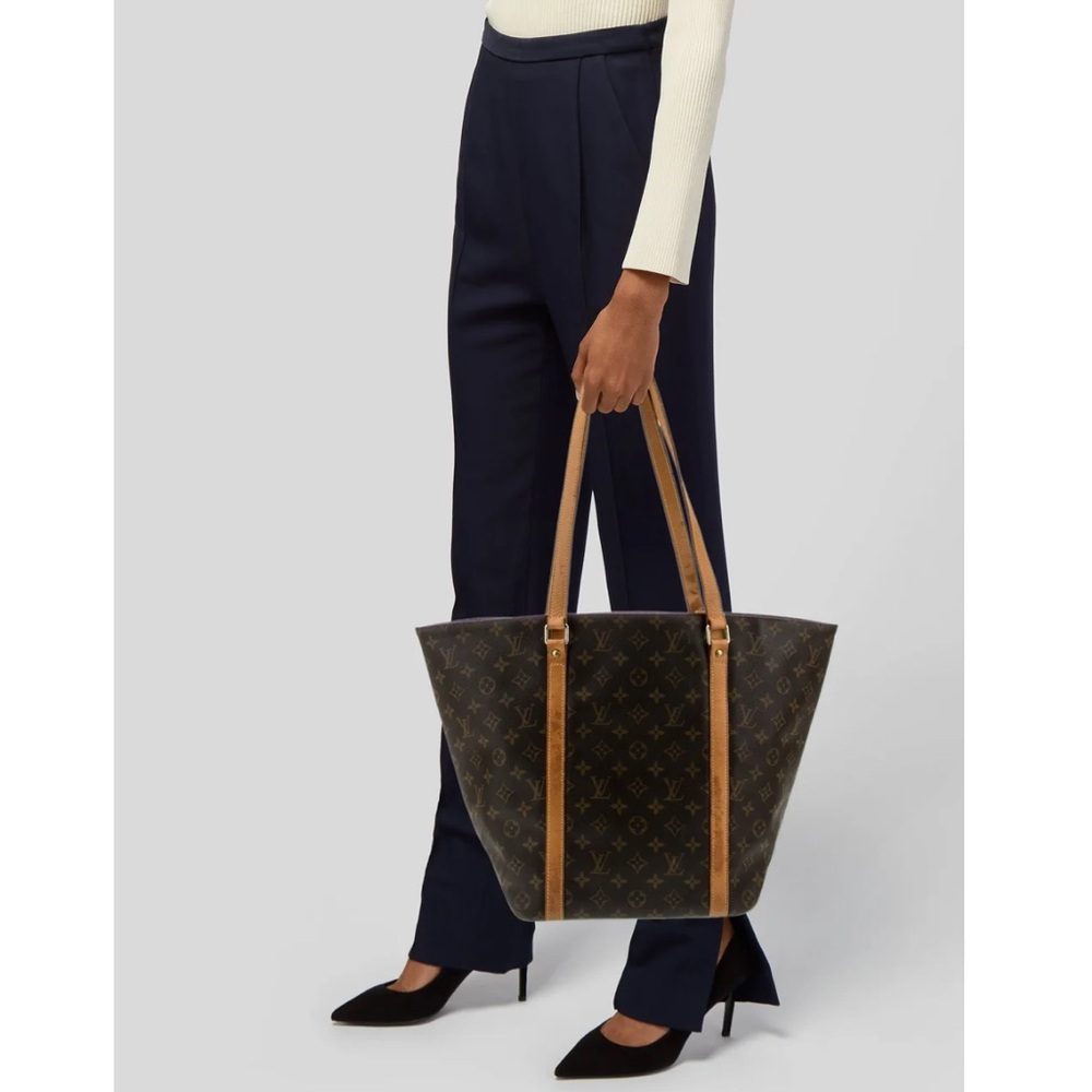 LOUIS VUITTON *Retired Style  LV Monogram Sac Tote Handbag Hard to find